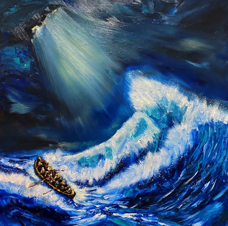 À la lueur de l’espoir | 80 x 80 cm – Enzo Jung