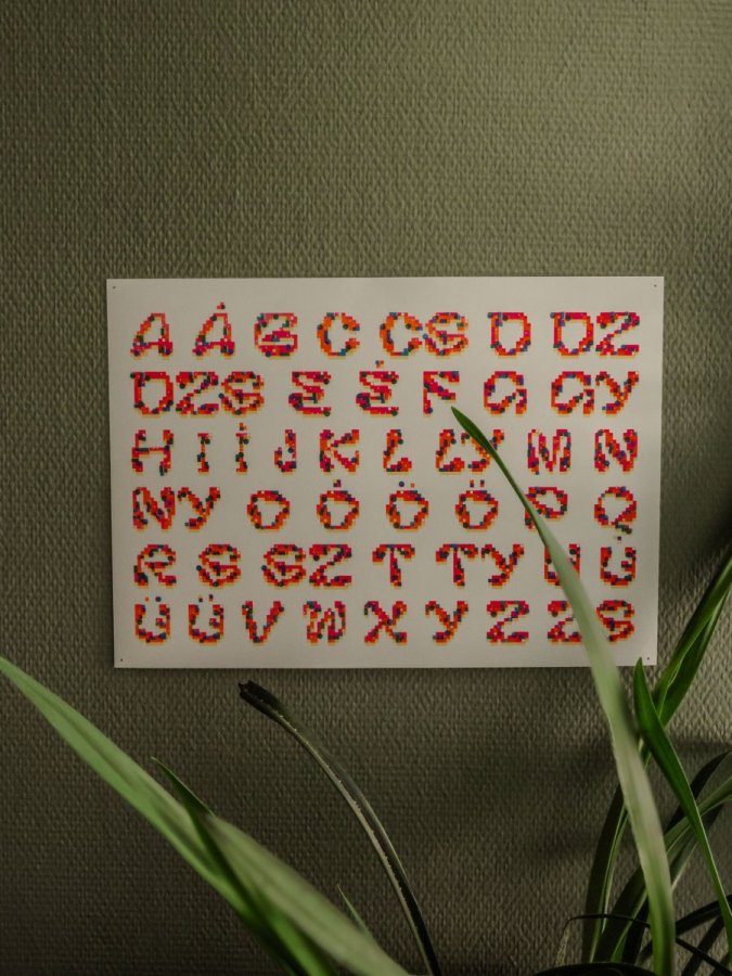 Riso printed abc poster – Luca Kata Gelencsér