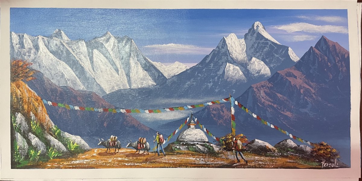 Everest and Amadablam mountain – Prazol