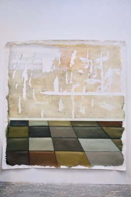 Mou, Dur, 150x170cm, 3, 4, 5, 6 février 2025, huile sur lin et clous tordus by Hugo Chagnon