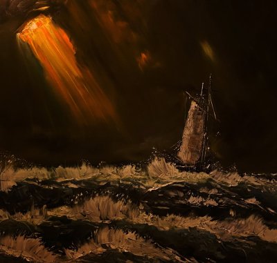 L’incroyable Navire | 100 x 100 cm by Enzo Jung