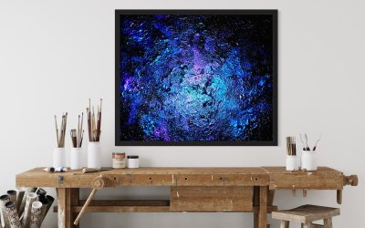 Where Divine Elegance Meets the Cosmos by LadyStar Art