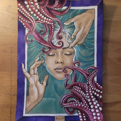 Ophélie aux poulpes by Rivet