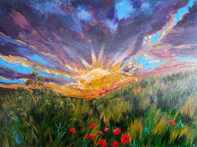 Purple Sunset by Simona Zorina