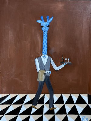 Waiter giraffe by Nina Davitadze