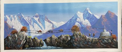 Everest and Amadablam mountain by Prajwol Silwal