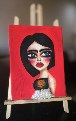 Girl with pearl dress by Timeea Petrescu