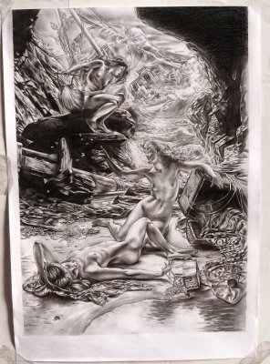 The Cave of Storm nymphs by Ilona