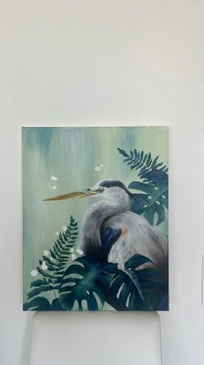 Héron, 40x50 by Alcmeny