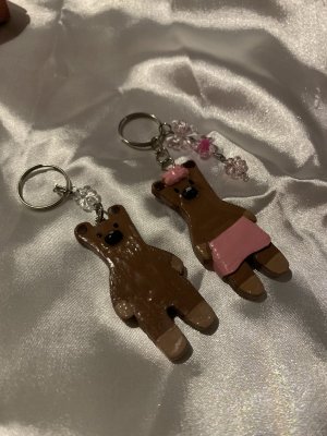 Mr bean teddy keychains by Hira siddiqui