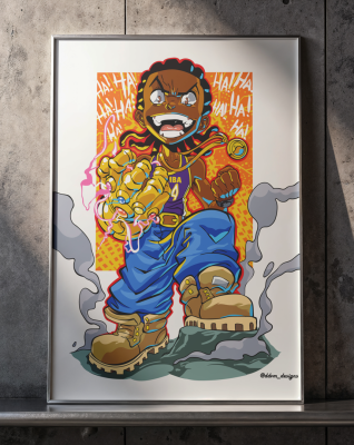 Riley Wall Poster by De`Lonte Mc Intyre