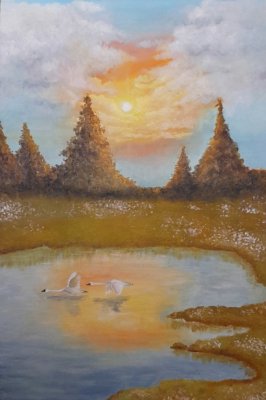"The golden hour" by Malvs Paintings