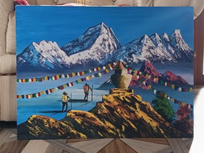 Mountainous view of Nepal by Anju Basyal