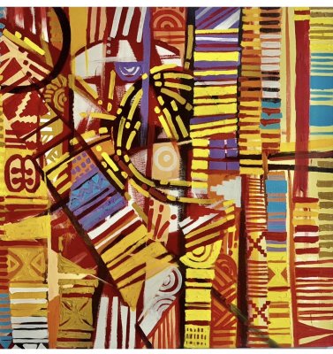 “The New Age Golden Cloth I” by Peter Amoako