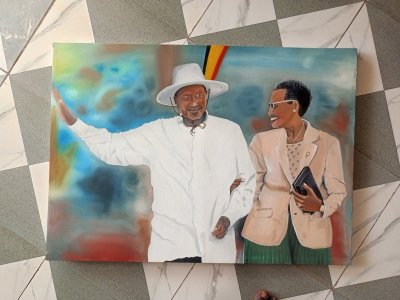 "Ugandan president and his wife" by Tumukunde wemigisa