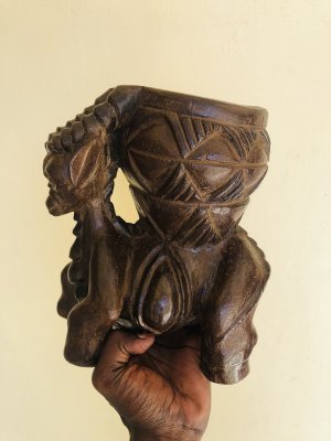 Wooden Dragon cup by Fiston Ilunga