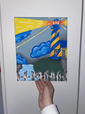 The lighthouse by the yard by Marjolein Romkes