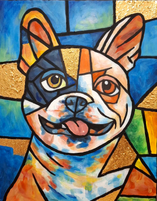 Happy Frenchie by Gabija Šal