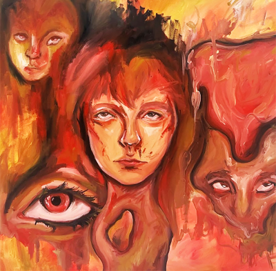 Haze Pt.1 Morphing amongst the red sky by Amber Summer