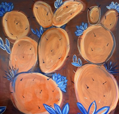 Nopal dans le désert mexicain by Estelle Fremaux